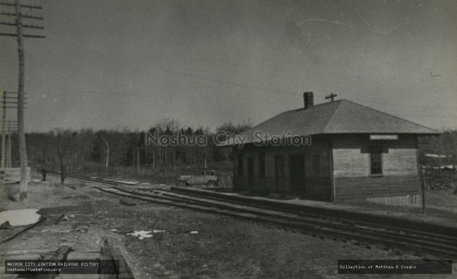 Postcard: Boston & Maine Railroad Depot, Muschopauge, Massachusetts